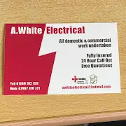 A White Electrical Logo