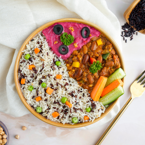 Beetroot Hummus Buddha Bowl Veg