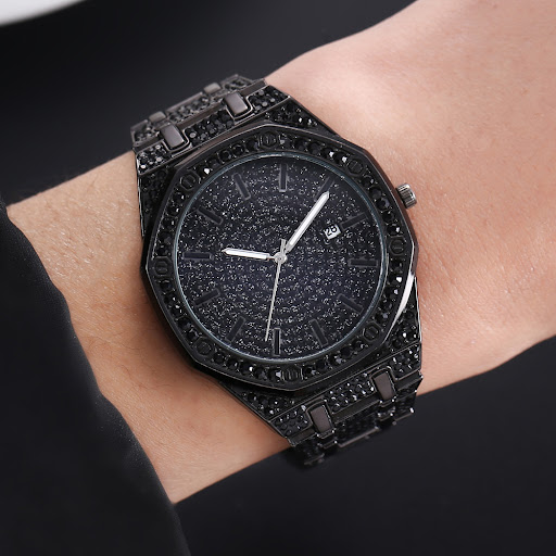 Title 3, Fashionable womens watch featuring steel band,...