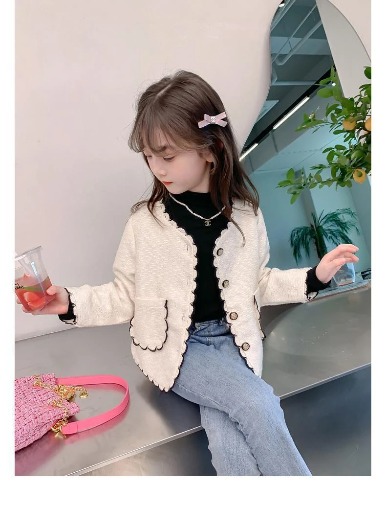 Title 6, Abrigo para niña estilo Western y Chanel, elega...