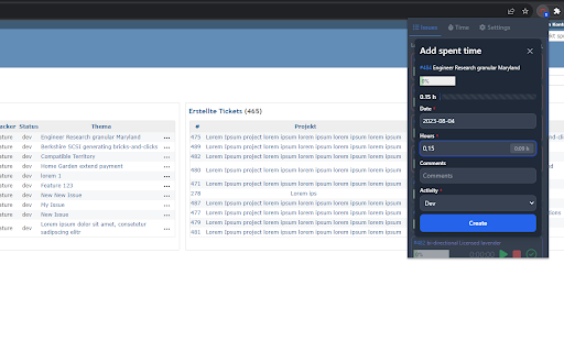 Redmine Time Tracking