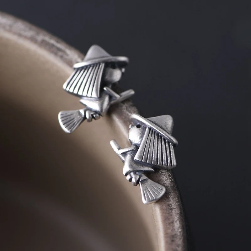 Kolczyki S925 Silver Vintage Craft Fashion dla kobiet. Ręcznie robione, stylowe kolczyki, idealne do każdego stroju i na każdą okazję.