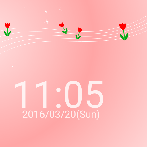 チューリップの花と時計 ライブ壁紙 シンプルな壁紙 Apps On Google Play