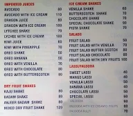 Sri Sai Juice Parlour & Ice Creams menu 1