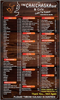 The Chai chaska bar and cafe menu 4