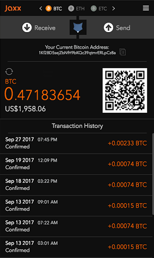 Jaxx Blockchain Wallet  screenshots 2