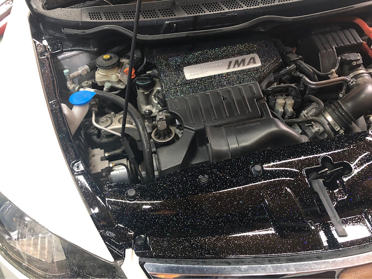 シビックのDIY・bmw・ラメ塗装・クリアー塗装に関するカスタム事例の投稿画像5枚目