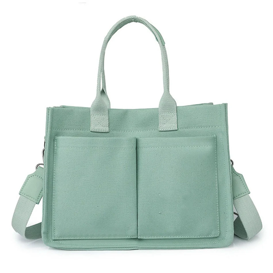 New Large Capacity Canvas Tote Bags For Women Work Commuting College Style Student Outfit Book Shoulder Shopper Carry Ba