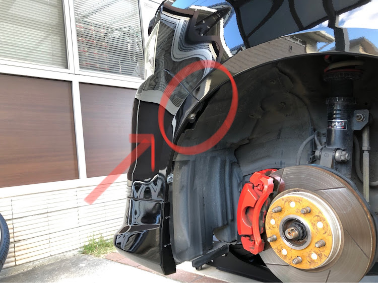 ヴォクシーのWORK・LS406・トライアングル・TR968・19インチ・フェンダー加工・リムツラで履く為の見えない努力🙌💦に関するカスタム事例の投稿画像3枚目