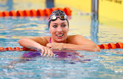 Tatjana Schoenmaker wins the women's meter breaststroke during day 2 of the SA National Aquatic Championships at Kings Park Swimming Pool on April 9 2019.   