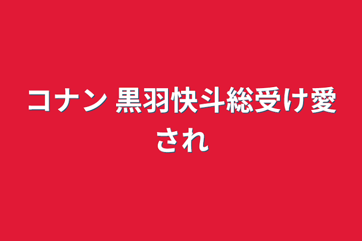 「コナン 黒羽快斗総受け愛され」のメインビジュアル