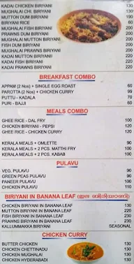 Adukkala Restaurant menu 1