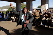 Prince Vanana leads Amabutho during the annual Umkhosi Wesivivane at KwaKhangela Royal Palace.