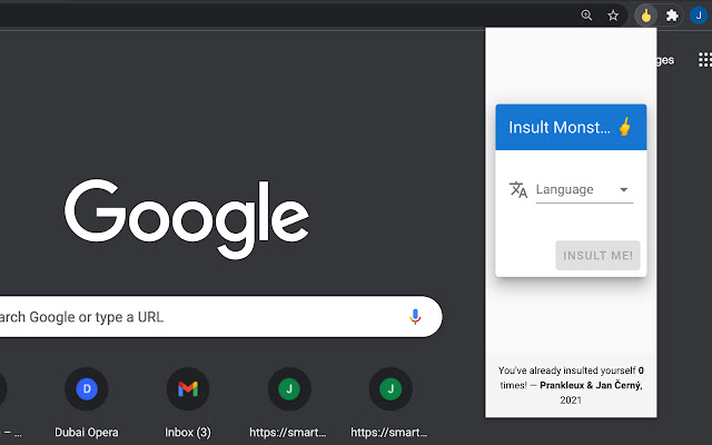 Insult Monster chrome extension