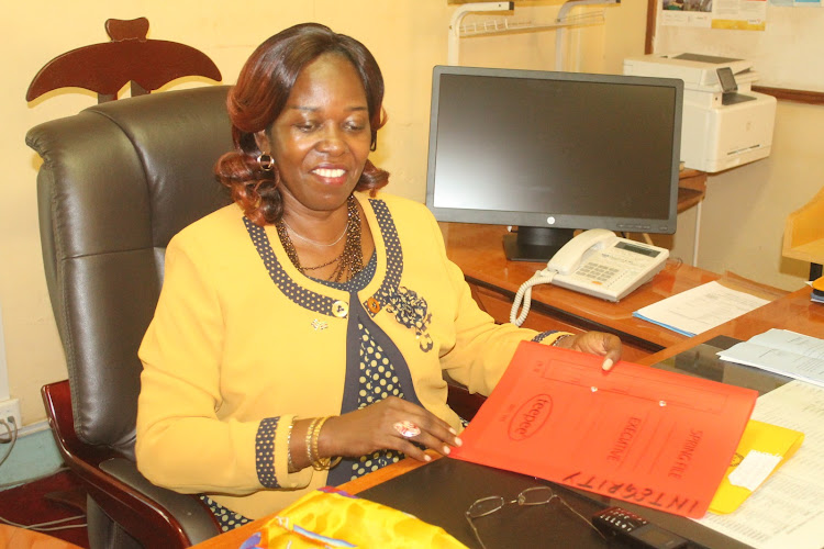 Kisumu City Manager Doris Ombara in her office