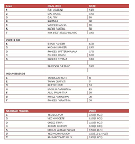 Shree Jee Sweets menu 1