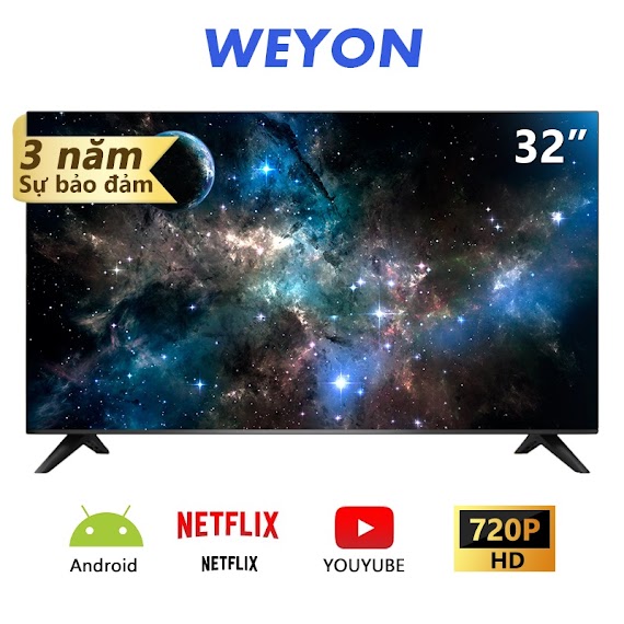 Smart Tivi Hd Weyon 32 Inch Wifi - Android 11.0 - Viền Mỏng - Hàng Chính Hãng