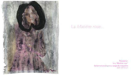 matiere rose porcelaine art contemporain texte poesie peinture peintre accumulatrice fetichiste