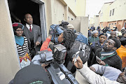 Minister of Human Settlements Tokyo Sexwale visited a new housing project in Langa, Cape Town, yesterday