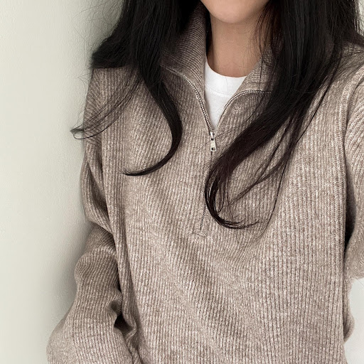 Title 2, Student Zipper Long Sleeve Sweater Coat