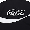 coc-cola x columbia x atmos lab csc basic logo txt short sleeve t-shirt black white