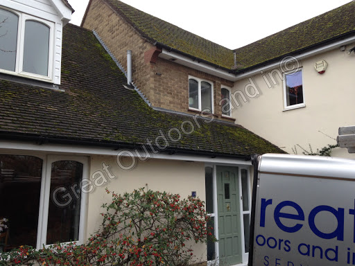 Roof Cleaning in Bromham (Before pic)
