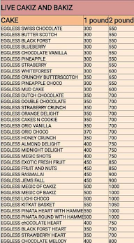 Live Cake Company menu 1