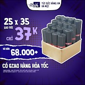 Túi Gói Hàng Đen 25X35 Tuigoihangvn Đóng Hàng Niêm Phong Chuyển Phát Nhanh Cuộn 100 Cái