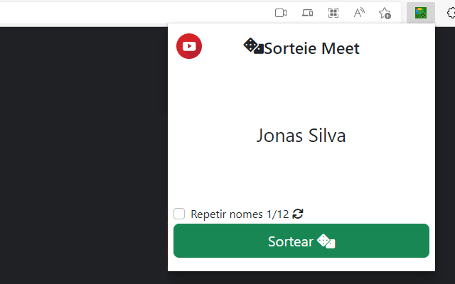 Sorteie Meet: Fazer sorteio no Google Meet Preview image 4