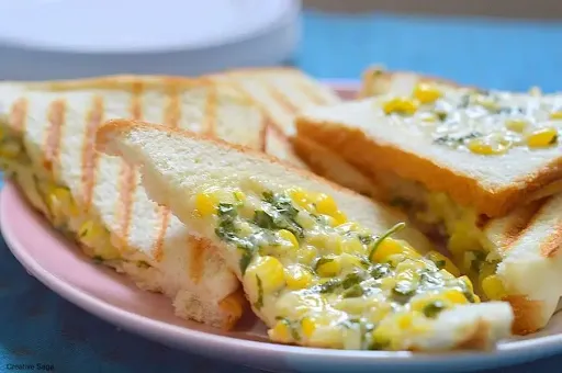 Cheese Corn Mayonnaise Grilled Sandwich