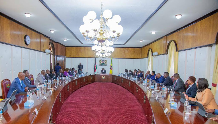 President William Ruto chairs a Cabinet meeting at State House on May 16,2023