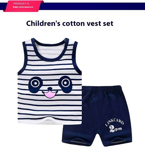 Title 2, New Vest Suit Cotton Sleeveless Boy Summer Clot...
