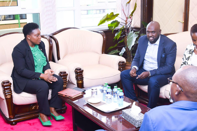 Health CS Susan Wafula when she met officials from the Kenya Association of Private Hospitals led by CEO Dr Elizabeth Gitau and Chairperson Abdi Mohamed at Afya House on March 1, 2023.