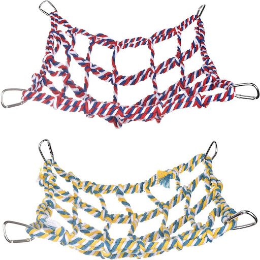Title 6, Parrot Color Woven Climbing Net Safe and Stimul...