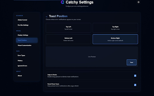 Catchy - Console Error Toaster screenshot 2