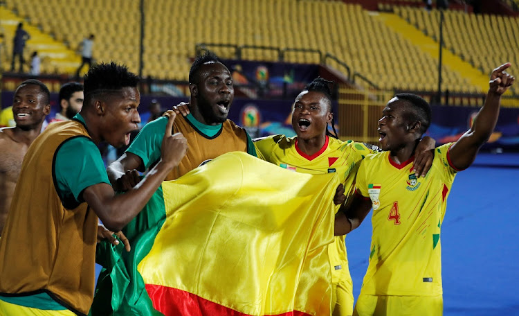 Africa Cup of Nations 2019 - Round of 16 - Morocco v Benin - Al Salam Stadium, Cairo, Egypt - July 5, 2019 Benin players celebrate after the match.