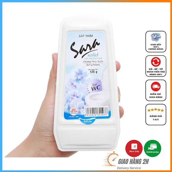 Sáp Thơm Nhà Vệ Sinh Sara 125G Cao Cấp Sáp Thơm Toilet Giúp Khử Mùi Nhà Wc, Phòng Tắm Nhanh Chóng