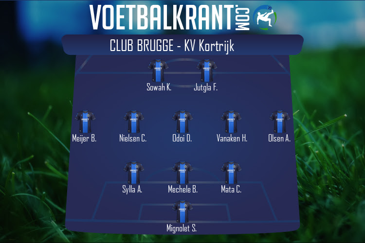 Opstelling Club Brugge | Club Brugge - KV Kortrijk (21/08/2022)