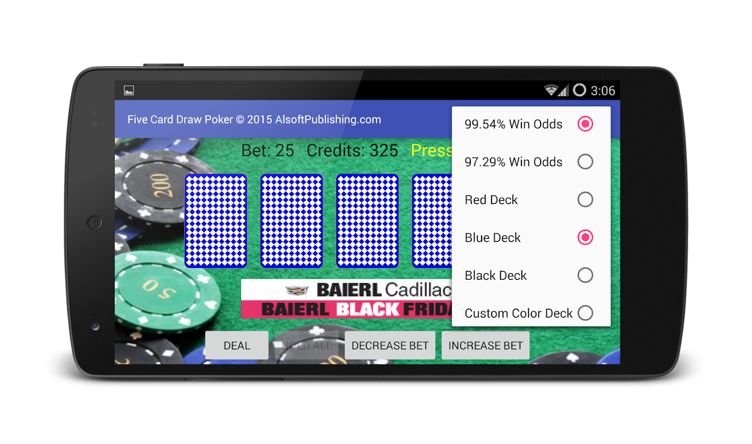 Five card draw poker android apps on google play