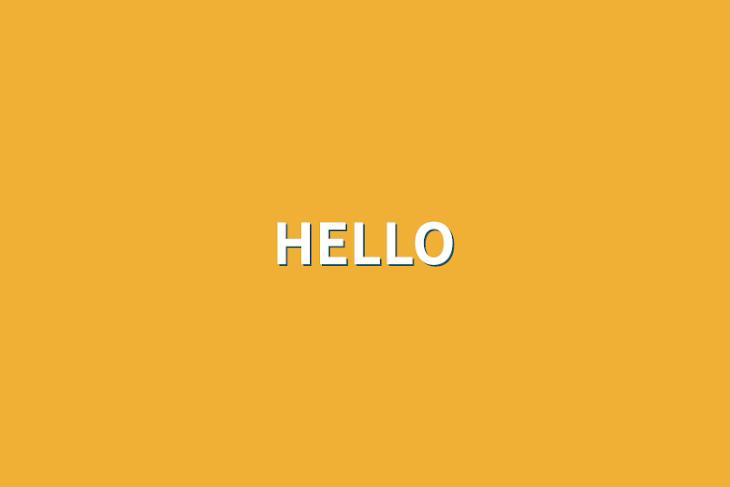 「HELLO」のメインビジュアル