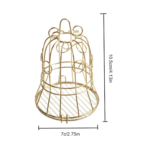 Fat Ball Bird Feeders Outdoor Hanging Metal Gold Wild Bird Feeder Caged Bread Holder Small Capacity Home Decorations