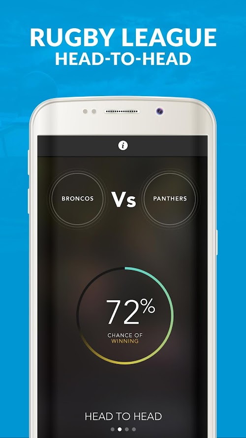 Android application Rugby League Head-to-Head screenshort