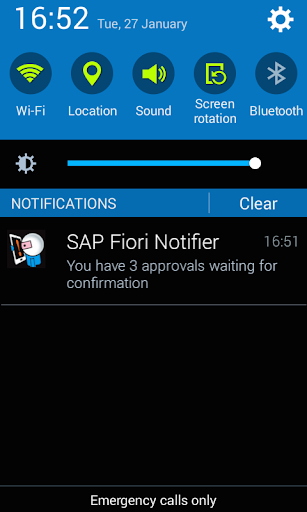 Screenshot SAP Fiori Notifier