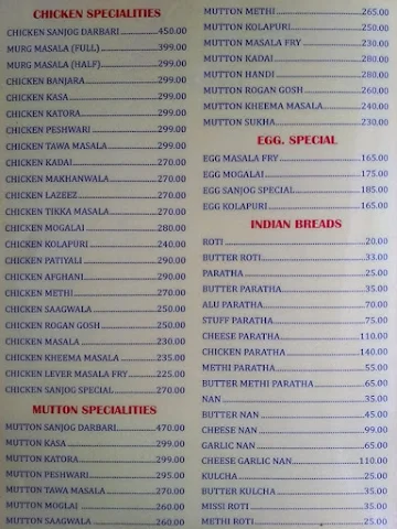 Sanjog menu 