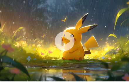 Pikachu in Rain - Pokemon (Live Wallpaper) small promo image