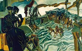 Percy Wyndham Lewis – A Battery Shelled, 1919