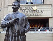 Nelson Mandela statue at the Nelson Mandela Square.