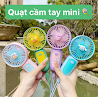 Quạt Cầm Tay Mini Sạc Điện - Quạt Mini Cầm Tay - Quạt Tích Điện Mini Sạc Usb Handheld Fan Nhỏ Gọn, Tiện Lợi