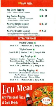 VIP Pizza menu 1