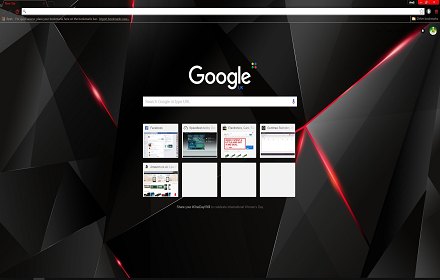 Black red shards chrome extension